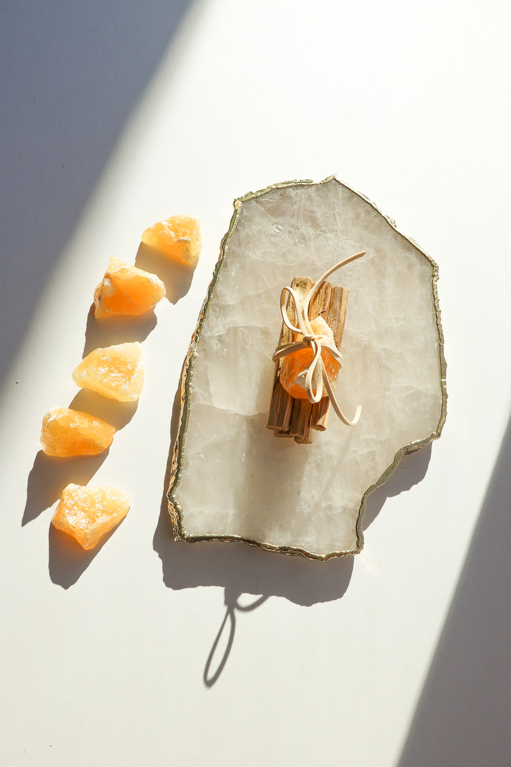 Palo Santo Bundle with Orange Calcite