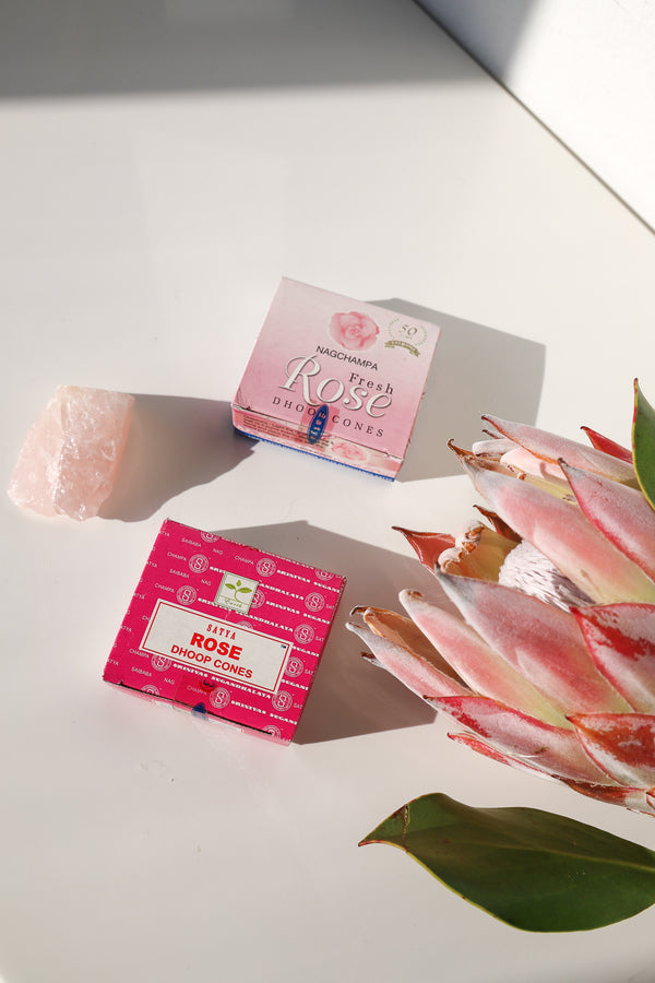 Rose Quartz Incense Cones Gift Set