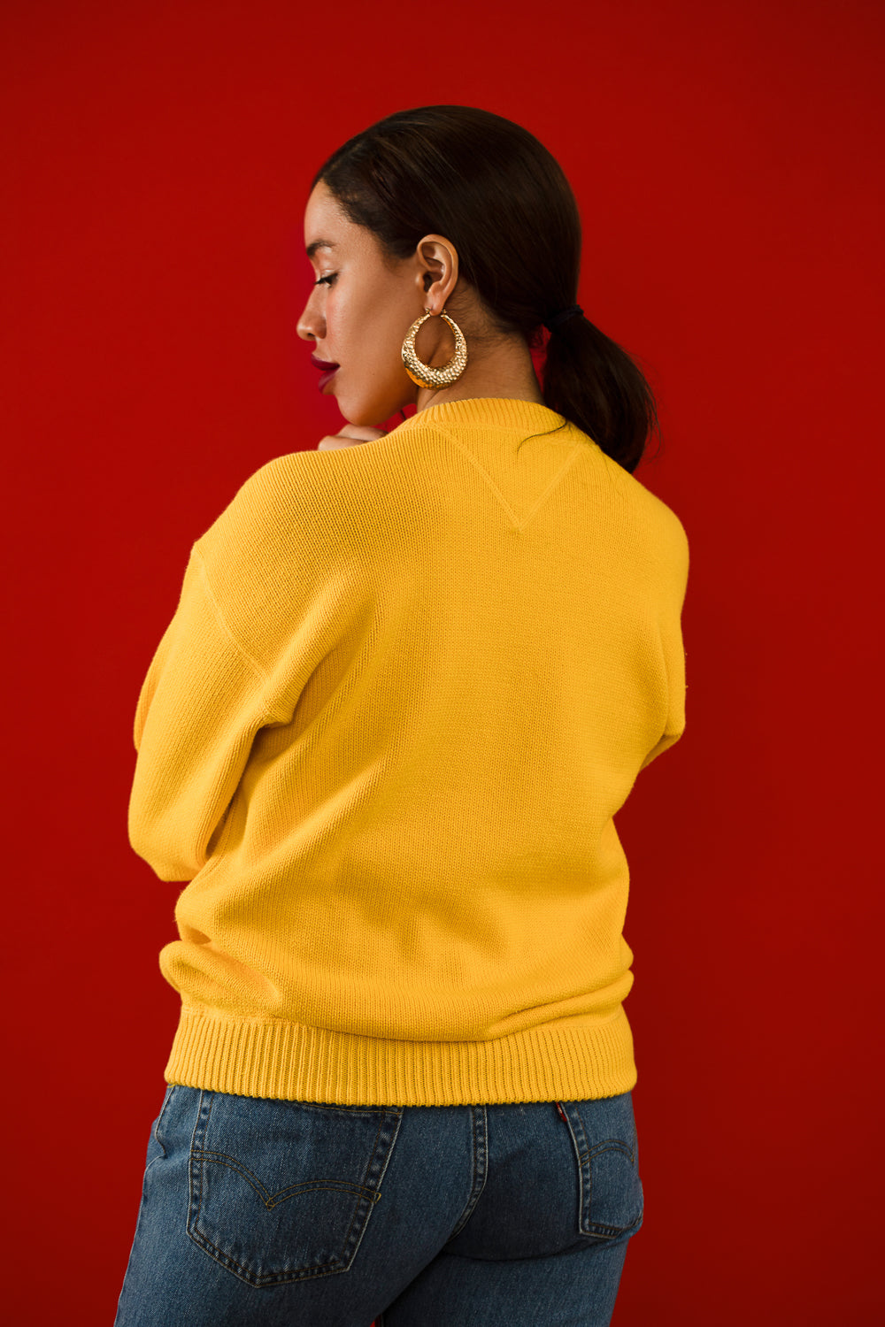 Yellow Cotton Knit // Size L-XL