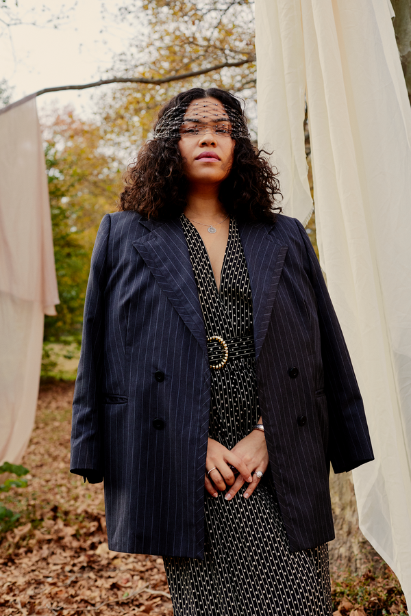 Escada Pinstripe Suit Jacket