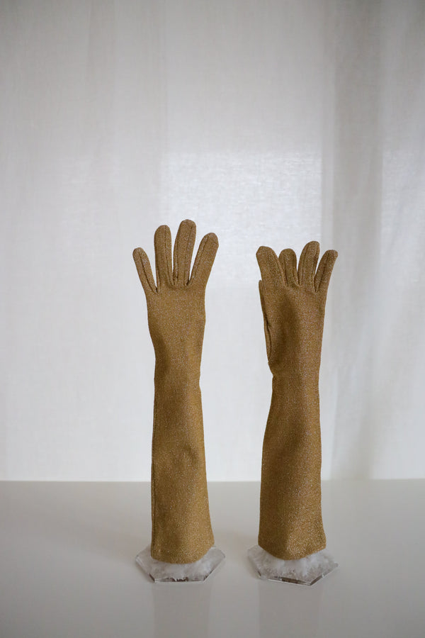 Vintage Metallic Gold Gloves