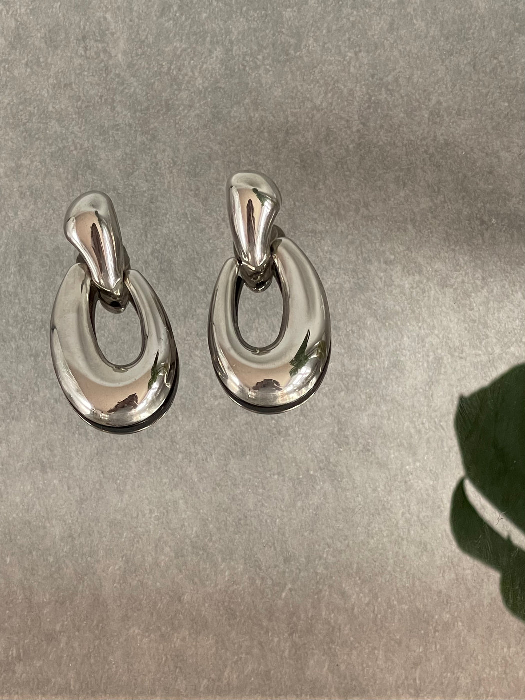 Chic Silvertone Minimalist Earrings