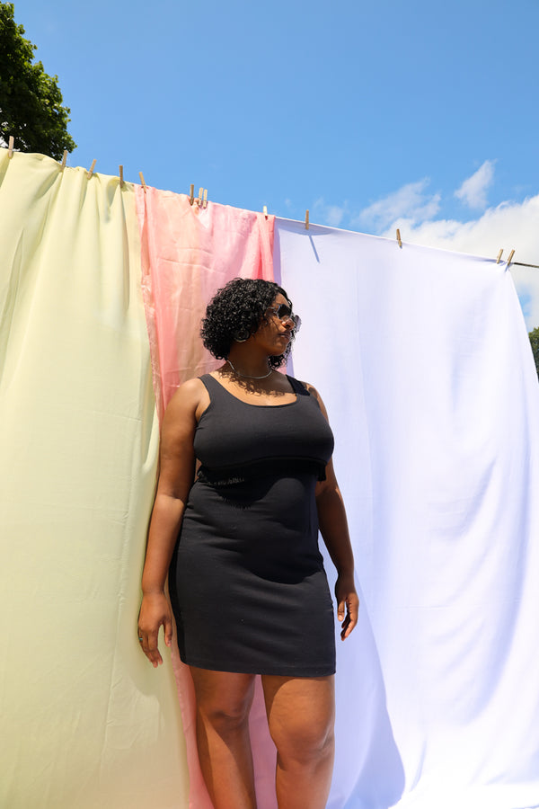 90s Bodycon Fringe Dress / Size 16