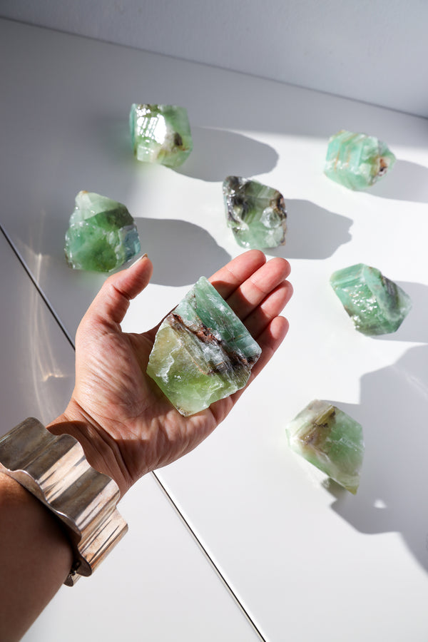 Green Calcite Chunk